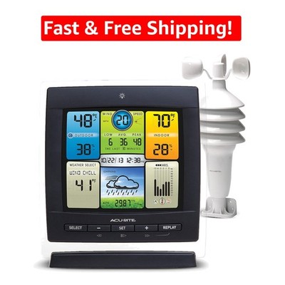 Professional 3-in-1 Weather Station: Accurate Temperature, Humidity & Wind Speed