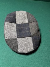 Aran Sweater Market Flat Cap Newsboy Hat Mens LG Wool Tweed Plaid Irish Ireland