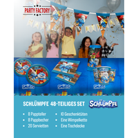 Die SchlüMpfe 48-Tlg. Party Set – Deko Mit TüTen Bechern Tellern Wimpel