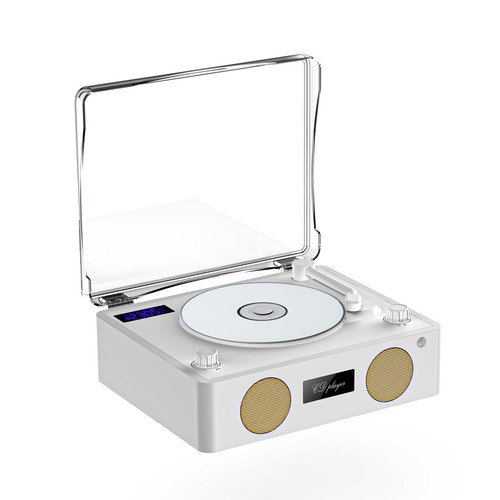 Reproductor de CD Retro Inalámbrico BT Altavoz Radio FM Multifuncional Línea-in U NPNT - Imagen 5 de 22