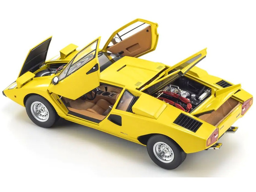 LAMBORGHINI COUNTACH LP 400 YELLOW 1/18 DIECAST MODEL CAR BY