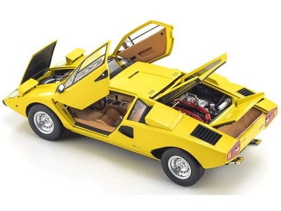 LAMBORGHINI COUNTACH LP 400 YELLOW 1/18 DIECAST MODEL CAR BY