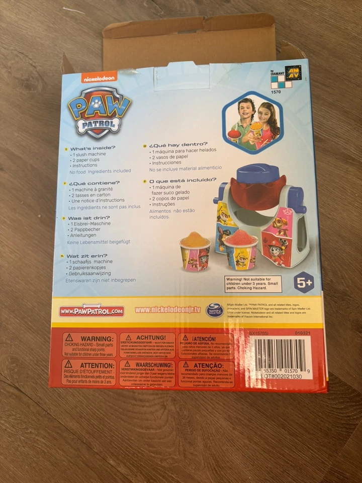 Paw Patrol Slushie Drinks Frozen Ice Machine Maker. Used Once. No Cups Included - Image 3 of 4