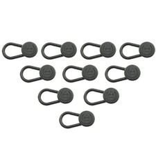 10pcs Flexible Buttons 10mm Collar Extenders Black Plastic Button Extender fo...