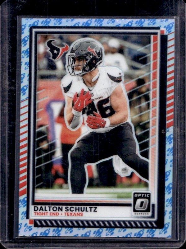 2025 Panini Donruss Optic Dalton Schultz Rocket Prizm #22 Texans