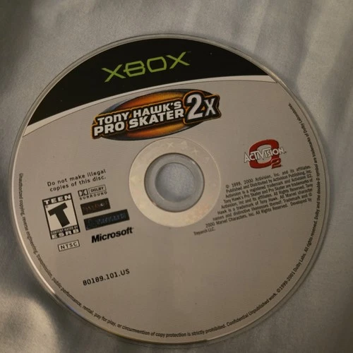Tony Hawk's Pro Skater 2X (Microsoft Xbox, 2001) Game Disc Only