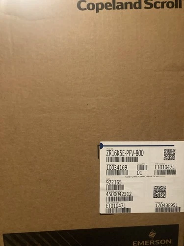 15,500 BTU - Copeland 1.5 Ton Scroll A/C Compressor ZR16K5E-PFV-800