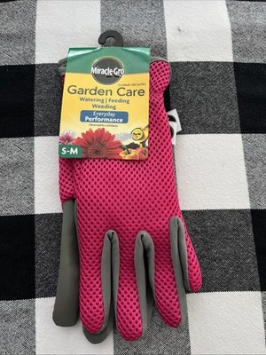 Miracle Gro Garden Gloves Women S/M Pink Mesh Weeding Planting Work MG86120/WSM