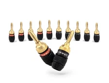Deadbolt Banana Plugs 6 Pairs Sewell Gold Plated Quick Connect US