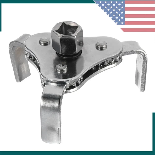 Universal 2 Way Oil Filter Wrench 3 Jaw Adjustable Oil Filter Removal Tool 1/2"