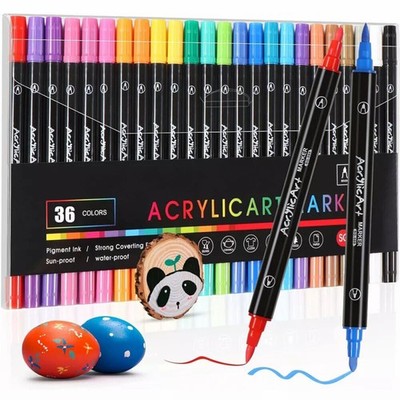 36 Farbe Acrylstifte Marker Set Permanent Pen Für DIY Graffiti Sketch Dual Pen