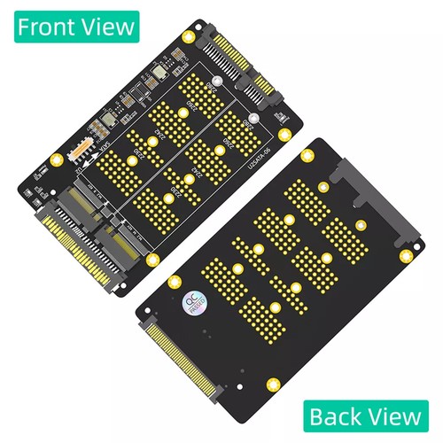 1PCS 2 in 1 M.2 NGFF NVME PCI-E SSD to U.2 SFF-8639 M.2 NGFF SATA SSD to SATA