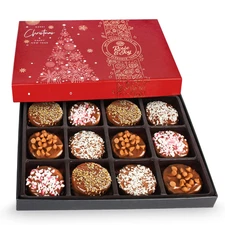 Gourmet Cookie Christmas Gift Basket – 12 Premium Cookies with Milk Chocolate & 