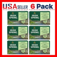 Irish Spring Aloe Mist Bar Soap for Men x 6 Pack Deodorant Bar Soap, 3.7 Oz