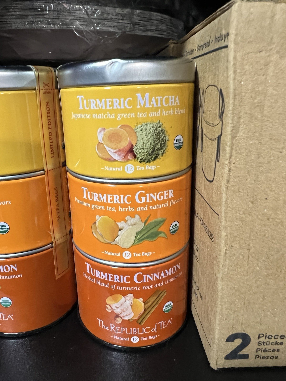 Turmeric Matcha Ginger Cinnamon Herbal Tea Bags Usda Organic