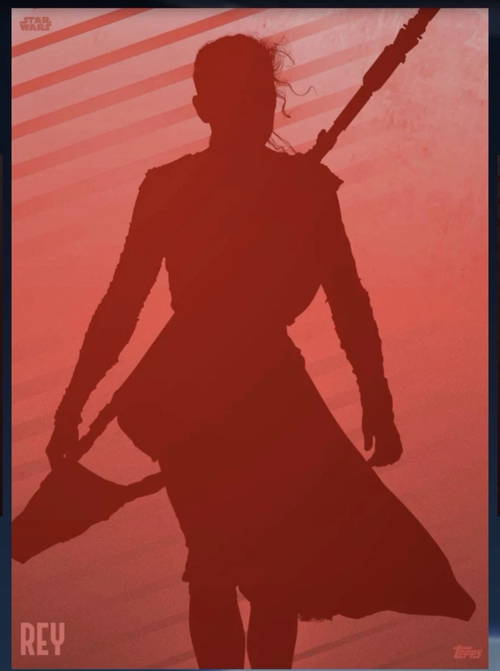topps Star Wars card Trader WAVE 2 SILHOUETTE REY UC RARE SR 3 card - image 3 of 4