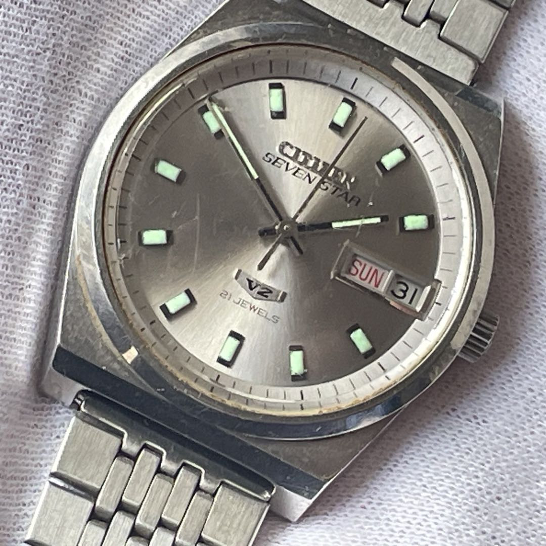 Citizen Seven Star V2 Gn-3-S Analog Automatic Men 21 Jewel Vintage