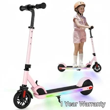 Electric Scooter for Kids Ages 6-12,150W Motor,Colorful Lights,LED Display,