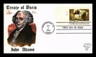 US COVER TREATY OF PARIS BICENTENNIAL FIRST DAY ISSUE PUGH HAND PAINTED
