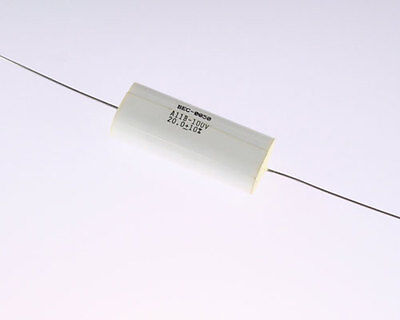 2x 3uF 100V DC Axial Film Metalized Polyester Capacitor 100 Volts 3mfd 100VDC