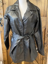 Nwt Oscar Piel Womens Leather Jacket/coat/xlarge Black Removable Lining