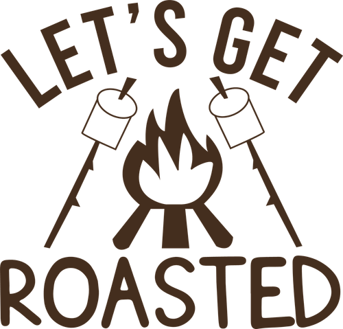 Get Roasted Camping themed Vinyl Decal/Sticker available in 43 different colors - Picture 35 of 45