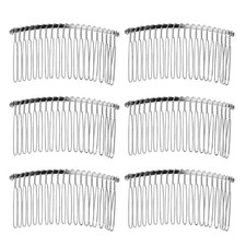 10 Pieces Hair Comb Clip Metal Wire Hair Combs Wedding Veil Combs 20 Teeth, ...