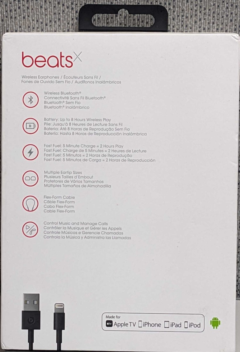 ヘッドホン Beats by Dr Dre BEATSX SATIN SILVER Amazon.com: BeatsX Earphones - Satin Silver (Renewed