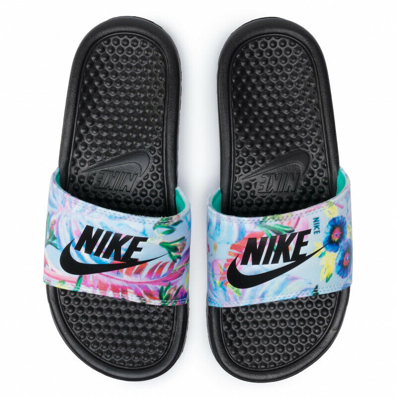 New Women's Nike Bennasi JDI Floral Print Slides Casual New Women's Nike Bennasi JDI Floral Print Slides Casual