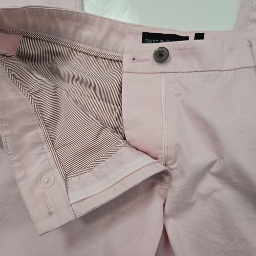 WILDFANG Size 12 The Essential Pink Rollable Trouser Chino Pants Straight Leg - Picture 11 of 14