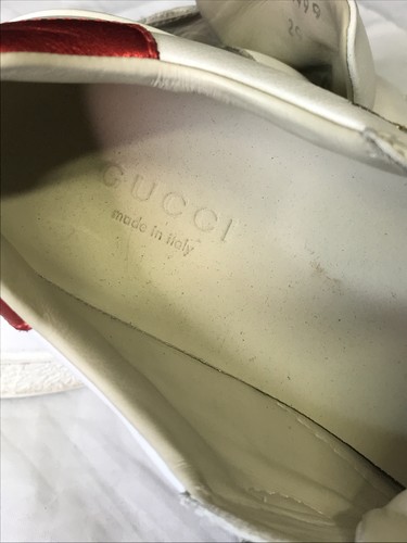 Toddler Unisex Gucci Leather White Green & Red Stripped Sneakers Size 29 504499 - Picture 10 of 10