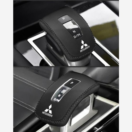 Black Leather Gear Shift Knob Protector Cover For Mitsubishi Outlander 2022-2024 - Picture 4 of 7