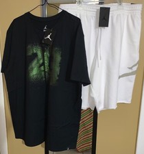 NWT MENS AIR JORDAN ELEVATED TSHIRT SHORTS BOTH SZ XL OUTFIT SET 833957-010