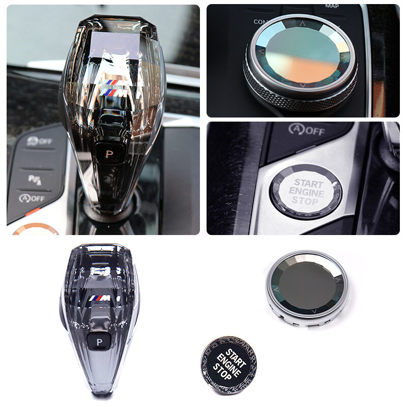 Gear Shift Knob& Multimedia Knob &Start-Stop Button For BMW