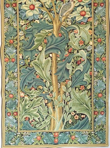 WM WILLIAM MORRIS DESIGN WOODPECKER TAPESTRY WALL HANGING, 186CM X 95CM, 13857 - Picture 3 of 10