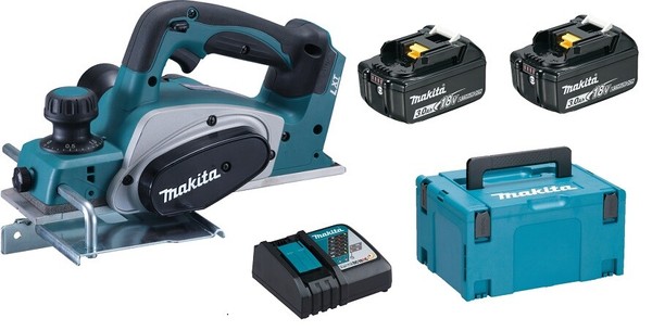 Makita DKP180RFJ Akku-Hobel 18V DKP180Z Set + 2X Akku 18V 3Ah + Lader + Makpac 3-image