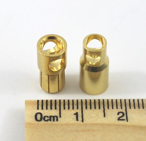 *HEAVY DUTY* 6mm Lipo Bullet Gold Connectors / Banana Plug RC - 1/2/5/10 pairs - Picture 2 of 16