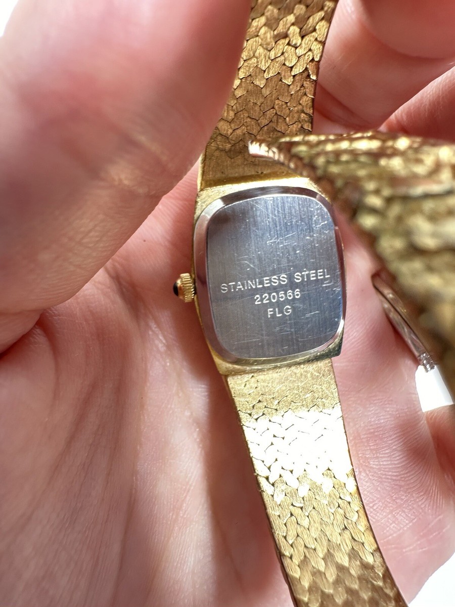 Geneva Gold Nugget Ladies Watch Stainless Steel FLG Clasp  display picture 3