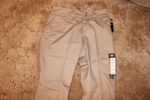 Dickies Girl's Wide Band Stretch Fabric Classic Fit 9RG Khaki Pants 30" x 32" - Picture 8 of 11