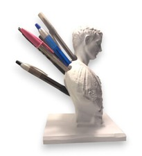 Julius Caesar Pen Holder: A Unique and Functional Desktop Organizer, White