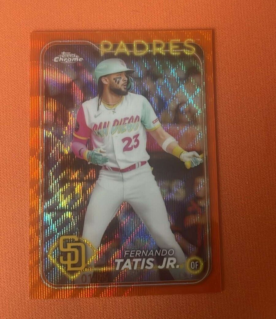 2024 TOPPS CHROME FERNANDO TATIS JR ORANGE WAVE REFRACTOR # /25