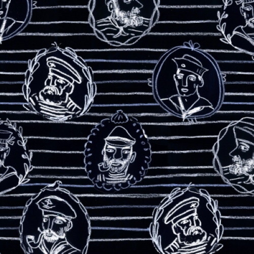 Dear Stella High Seas - Digital by August Wren ST DAW 1361 Vulcan Sailor Stripe 