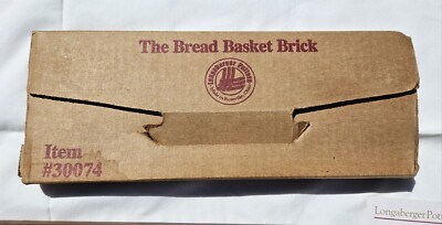 Vtg Longaberger Rectangular Holiday Bread Basket Warmer Brick
