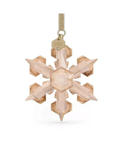 New Swarovski Festive Gold-Toned 2022 Annual Large Snowflake Ornament 5634888 - 第 1/1 張圖片