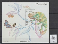 Bloc 1 timbre SOMALIE, 2001, n° YT Bloc 73** Caméléon