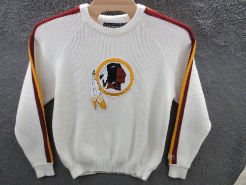 Vintage WASHINGTON REDSKINS COMMANDERS Men's Medium Acrylic STARTER Sweater