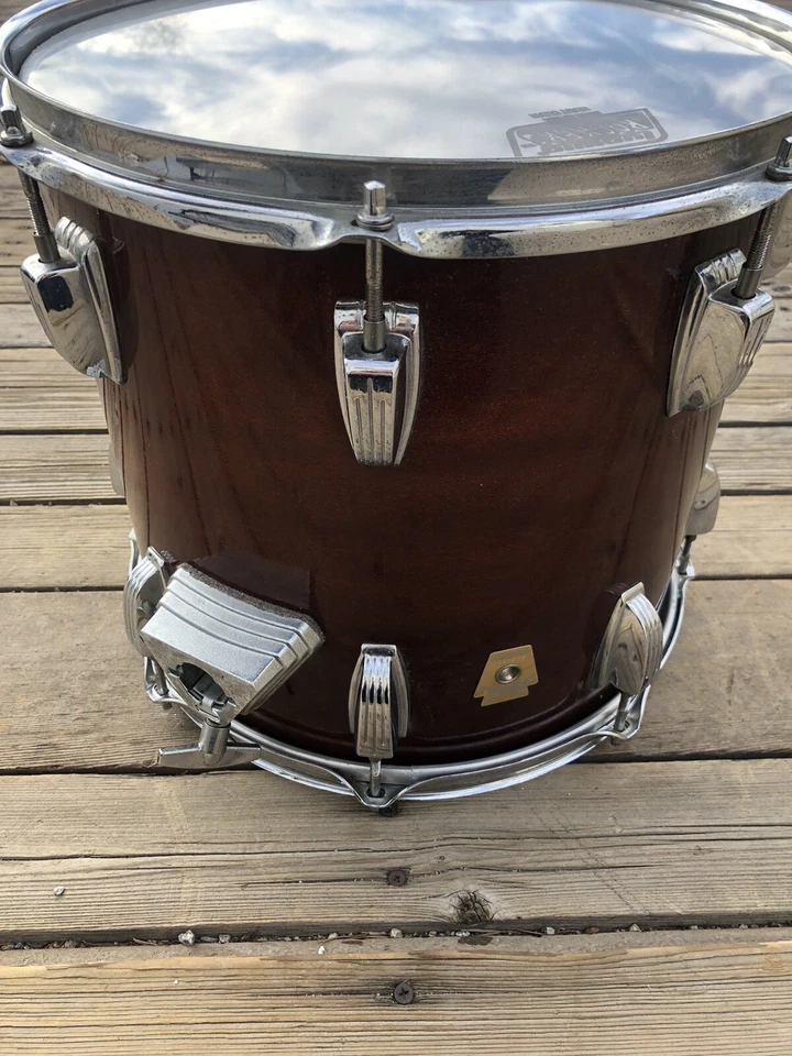 RARE 80s LUDWIG Drum 13” Classic Rocker Tom Red Monroe USA Keystone Remo - Image 4 of 4