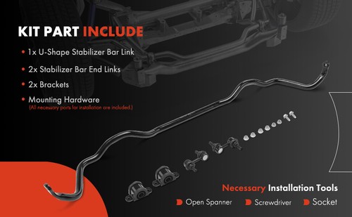 Barra estabilizadora de suspensión delantera A-Premium con kit de buje para Subaru Forester 2008-2013 - Imagen 8 de 10