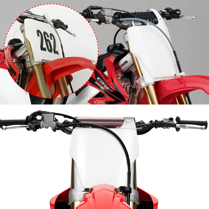 Placa de matrícula frontal branca compatível com 2004-2007 Honda CRF250 CRF250R Pit Dirt Bike - Imagem 4 de 4