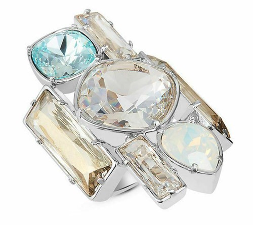 Atelier Swarovski Nile Statement Ring Blue Size 55/US 7/M #5298920 New Box $399
